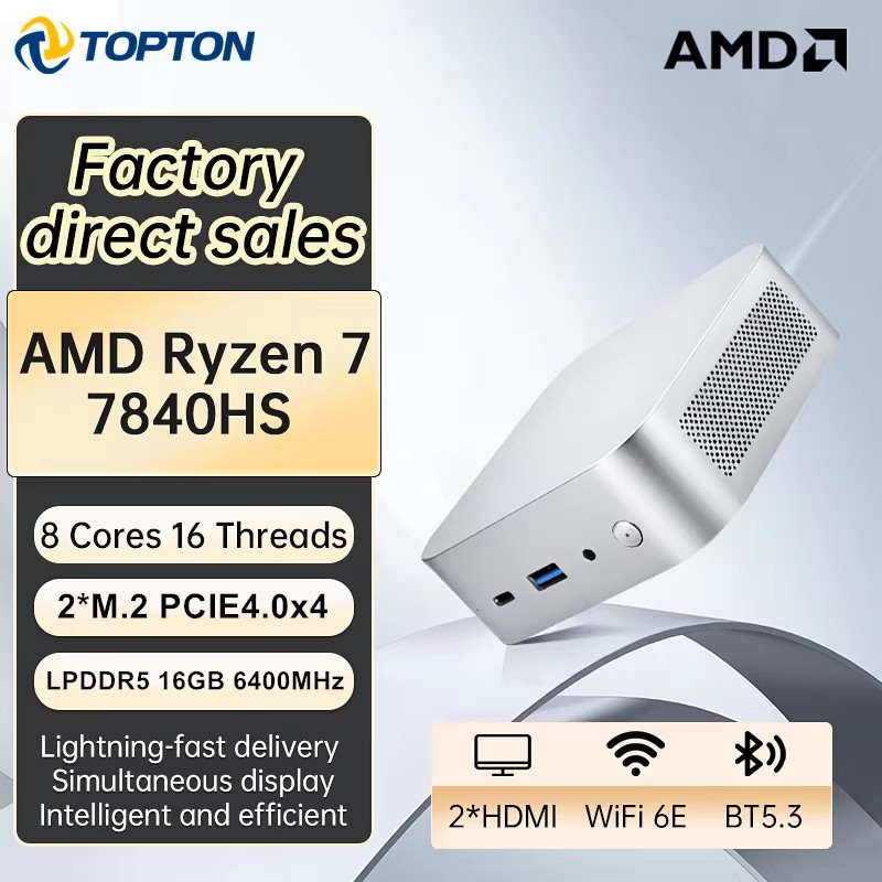 Topton Portable Gaming Mini PC - Amd Ryzen 7 7840Hs Mini Pc recension och pris