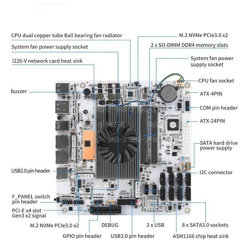 White Mini‑ITX M11 NAS Motherb - Nas Motherboard 8 Sata Mini Itx recension och pris
